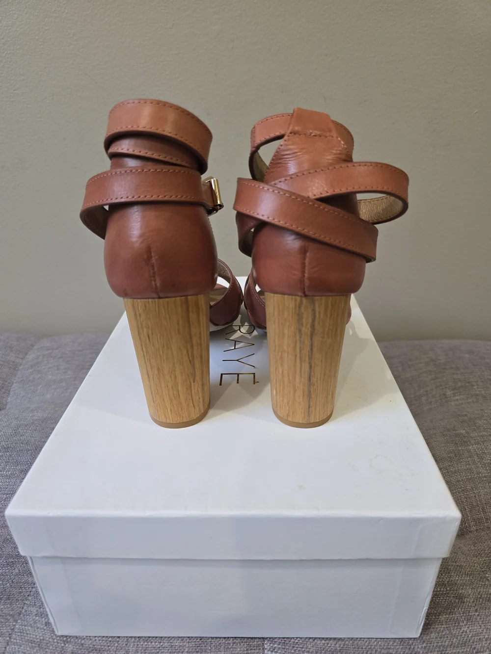 RAYE Strappy Block Heel Sandal - Rusty Terracotta